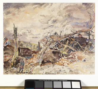 Bomb Damage (w/c on paper)