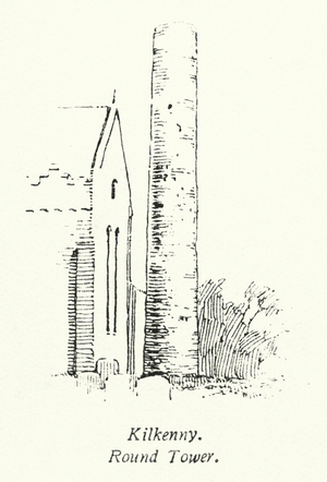 Kilkenny, Round Tower (litho)
