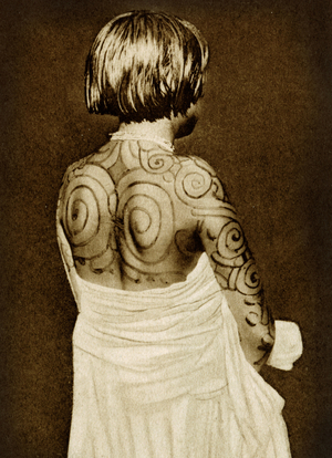 Tattooed Chamacoco woman c.1890 (sepia Photo)