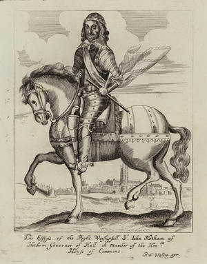 Sir John Hotham, English politician and Parliamentary soldier of the Civil War (engraving)