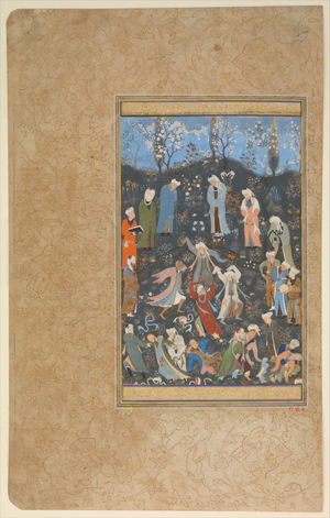 Dancing Dervishes, c.1480 (opaque watercolour and gold on paper)