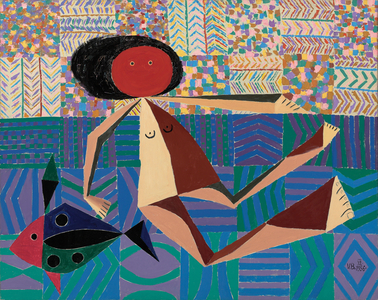 Crepuscular Swimmer; Nageuse Crepusculaire, 1956 (oil on canvas)