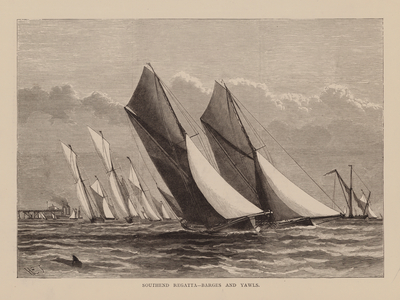 Southend Regatta, Barges and Yawls (engraving)