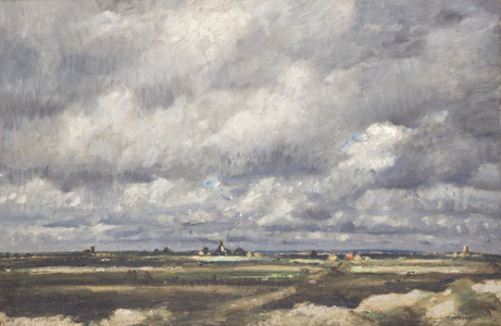 Storm over wide country	(Oil on canvas)