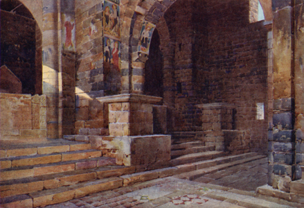 The Church of St Peter (12th Century), Toscanella (colour litho)