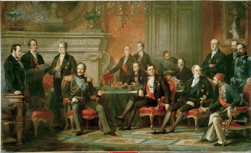The Congress of Paris ending the Crimean War (painting on canvas)