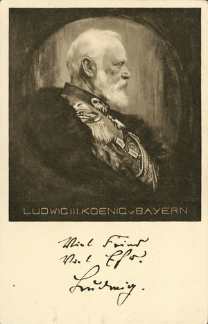 Ludwig III, King of Bavaria (litho)