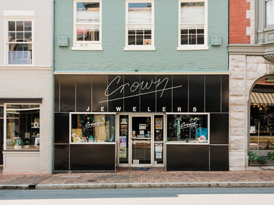 Crown Jewelers sign, in downtown Staunton, in the Shenandoah Valley, Virginia, USA (photo)