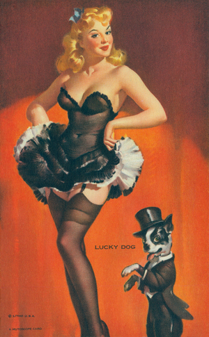 "Lucky Dog", Mutoscope Card, 1940-49 (colour litho)