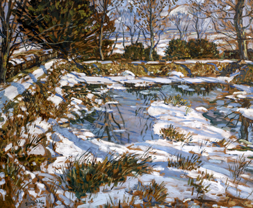 Godolphin Pond in the Snow, 1940 (oil on canvas)