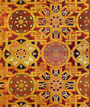Polygonal star pattern, 15th century (silk)