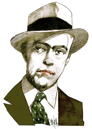 Antonio Delfini, 2021 (digital coloured pencil drawing)