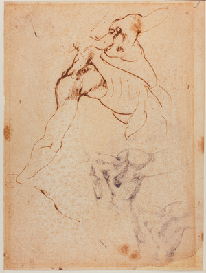 Torso study for the 'Battle of Cascina,' 16th century (drawing)