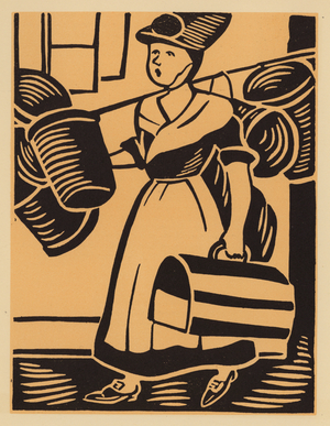 Old London: Box Seller (woodcut)