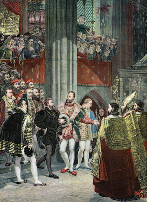 King Francis 1 and King Charles V, 1893 (print)