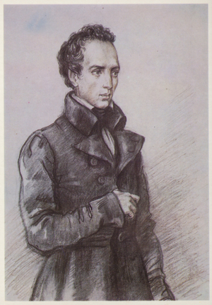 Yevgeny Baratynsky, Russian poet (litho)