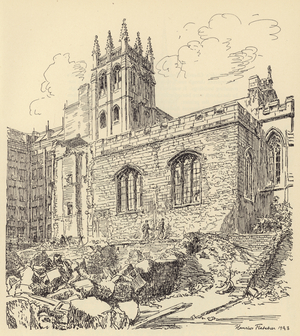 St Alban's Wood Street (litho)