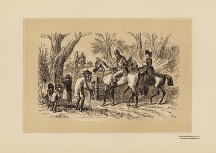 Hunting Sketches, No 12, The Squire's Christmas Tip (engraving)