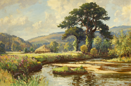 The River Wey, Dorset (oil on canvas)