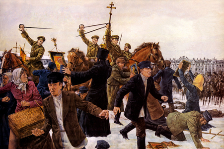 Black Sunday, 9/22 January 1905 (colour litho)