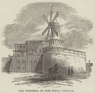 The Windmill of Sans Souci, Potsdam (engraving)