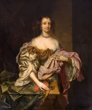 Portrait of a lady, formerly identified as Queen Catherine of Braganza, 17th century (oil on canvas)