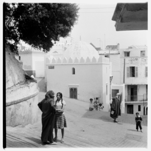 Street scene, Tangier, early 1960's (b/w photo)