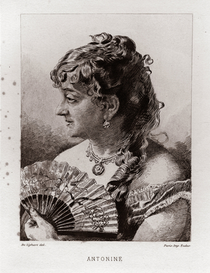 Antonine, Madame Pelissie, 1882 (etching)