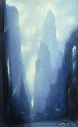 New York at Night, 1933 (pastel on paper)