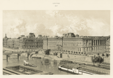 Louvre, 1867 (colour litho)