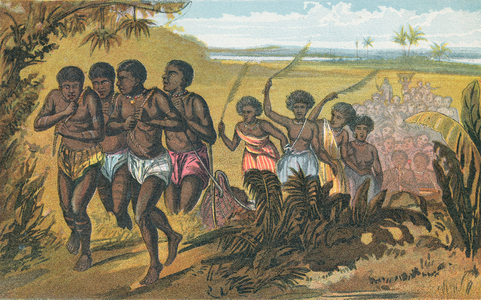 A Sambo Funeral (colour litho)