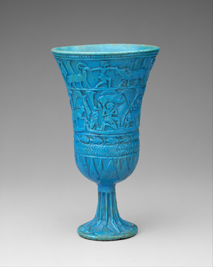 Lotiform Chalice, c.945–664 BC (faience)