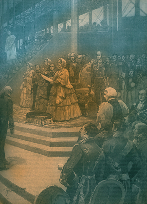 Queen Victoria opening Crystal Palace,  June 1854