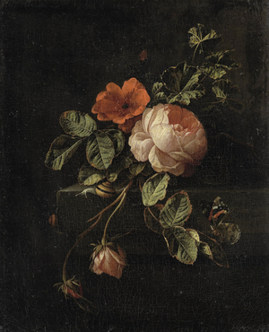 Still Life with Roses, 1670 (oil on canvas)