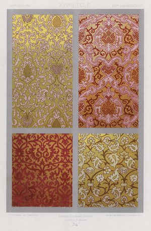 L'Ornement Des Tissus: XVIth Century, XVIe Siecle, XVItes Jahrhundert (colour litho)