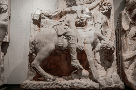 Wounded Parthian commander, 2nd century (relief)