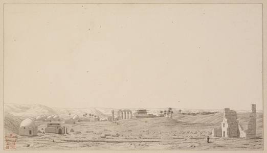 Drawing of the temple complex at Esneh in Egypt.