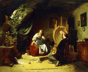The Restless Little Sitter, c.1860-69 (oil on canvas)