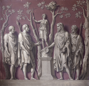 Emperor Constantine sacrificing to Diana (from the Arch of Constantine)