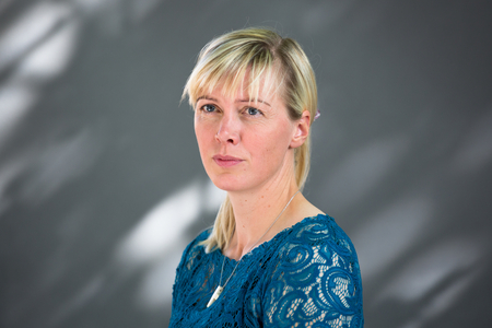 Heida Ásgeirsdóttir, Icelandic farmer and former model, Edinburgh International book festival, August 2019 (photo)