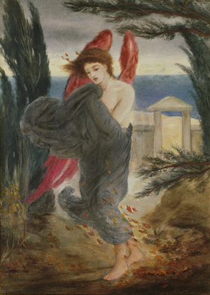 Love in Autumn, c.1860 (gouache on paper laid on canvas)