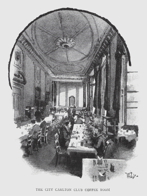 The City Carlton Club Coffee Room (litho)