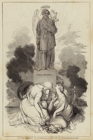 To the Memory of O'Connell, a Design by William Harvey (engraving)