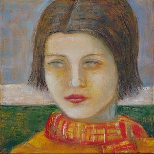 Tartan Scarf (oil on canvas)