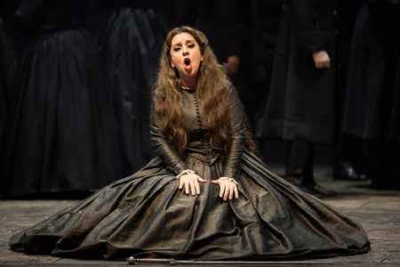 Berna Perles as Norma, "Norma" by Vincenzo Bellini at Teatro de la Maestranza, Seville, Spain, 14 November 2032 (photo)