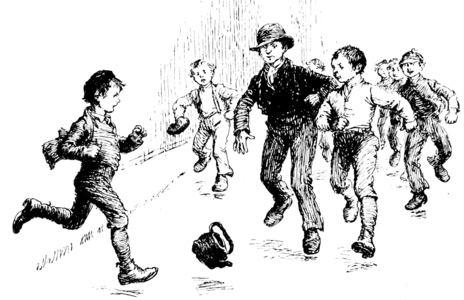 Young children playing together in the street, 1850