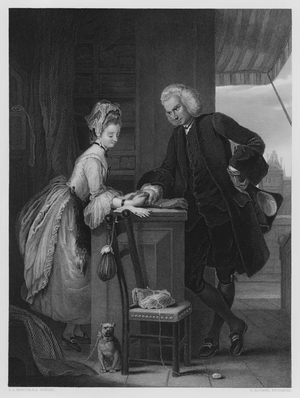 Yorick and the Grisette, from the picture in the Vernon Gallery (engraving)