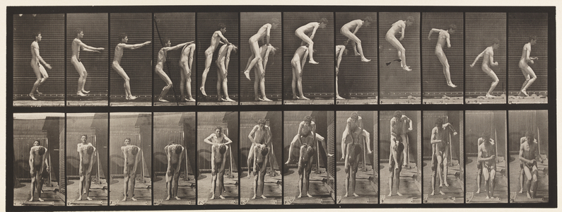 Plate 166 .Jumping; Over Man's Back (Leap Frog), 1885 (collotype on paper)