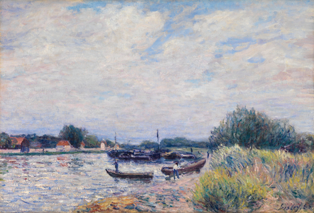The Loing at Saint-Mammes, c.1859-99 (oil on canvas) 