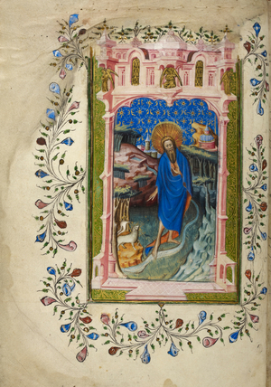 St John the Baptist, with Agnus Dei 1405-10 (colour on parchment)